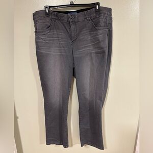 Democracy Women's Charcoal Straight Leg Jeans